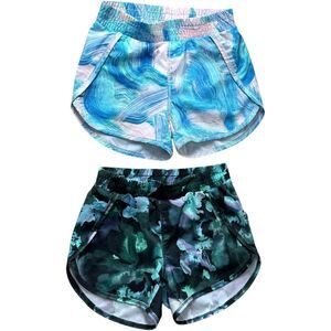 All In Motion Girls Kids PAIR OF 2 Colorful Pull-On Athletic Shorts. XS. 4-5.